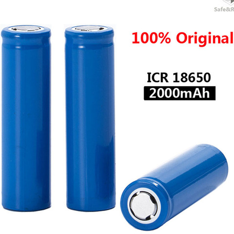 2022 nuevo Original 18650 3,7 v 2000 mah batería recargable ICR18650 18650 baterías de iones de litio ► Foto 1/6