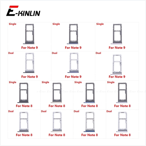 Bandeja para ranura de tarjeta Sim, Conector de soporte de lector, contenedor adaptador Micro SD para Samsung Galaxy Note 9 8 N960 N950 ► Foto 1/6