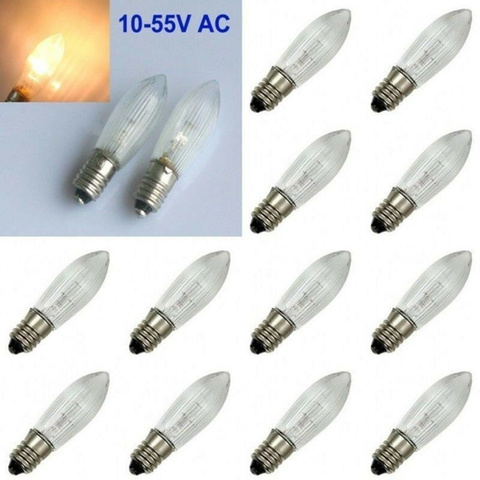 Bombilla LED de repuesto E10 para decoración del hogar, bombillas de vela para cadenas de luz de 10 V-55 V AC para baño, cocina, paquete de 5/10/20 Uds. ► Foto 1/6