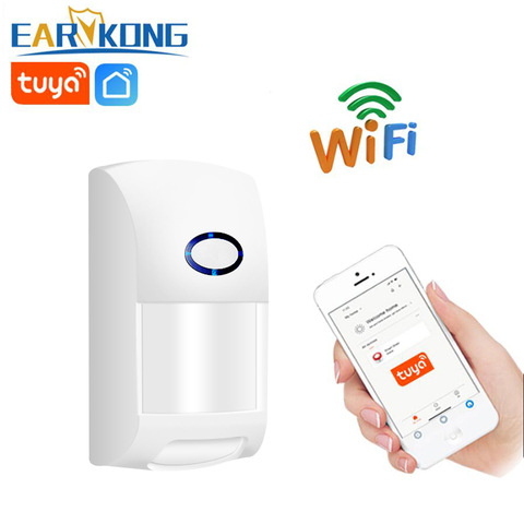 Tuya-detectores de infrarrojos inteligentes con WiFi, Alarma de Sensor de movimiento Compatible con la aplicación Smart Life de Tuyasmart ► Foto 1/6