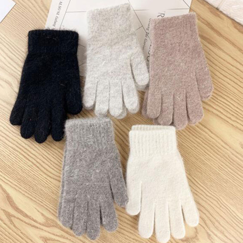 Guantes cálidos de felpa para mujer, 1 par de guantes de invierno, de invierno, esponjosos ► Foto 1/6