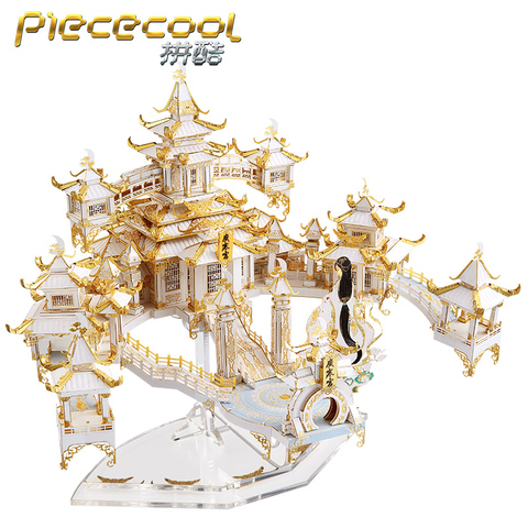 MMZ modelo Piececool 3D metal puzzle THE MOON PALACE asamblea modelo DIY 3D maqueta cortada por láser rompecabezas juguetes regalo para adulto ► Foto 1/6