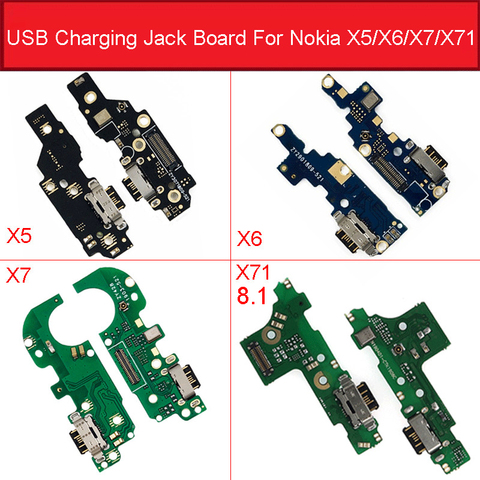 Puerto de carga USB conector de micrófono para Nokia 8,1 5,1 6,1 7,1 Plus X5 X6 X7 X71 cargador Cable flexible pieza de reparación ► Foto 1/6