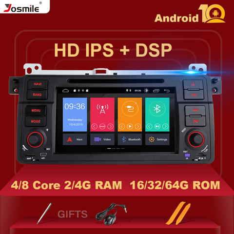 Josmile 1 Din Android 9,0 navegación GPS para BMW E46 M3 Rover 75 Coupe 318/320/325/330/335 auto Radio Multimedia DVD PlayerStereo ► Foto 1/6