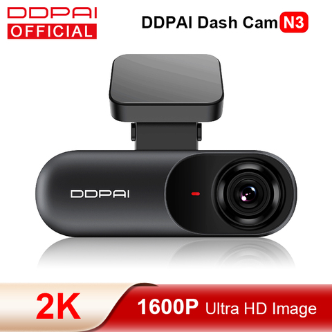 DDPAI-Cámara de salpicadero Mola N3 1600P HD, GPS, unidad de vídeo para automóvil, DVR, Android, Wifi, cámara inteligente 2K, grabadora oculta, aparcamiento 24H ► Foto 1/6