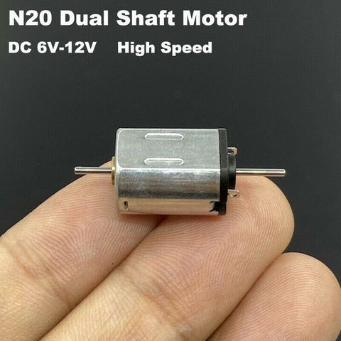 Micromotor de CC N20, 10mm x 12mm x 15mm, 9V, 6V-12V, 20000RPM, Motor eléctrico de alta velocidad, 1mm, doble eje de salida, ranura DIY para coche ► Foto 1/5