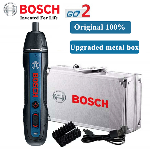 Bosch-juego de destornilladores eléctricos Go2 originales, destornillador automático recargable de 3,6 V, taladro manual Bosch Go 2, herramienta eléctrica por lotes ► Foto 1/6