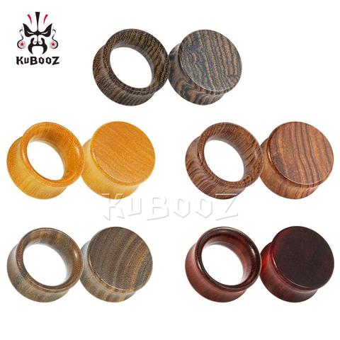 Kubooz-Piercing para la oreja de madera plana, diseño de cuerno, ensanchador de conectores, pendientes, túneles, Gagues, regalo de joyería para el cuerpo ► Foto 1/6