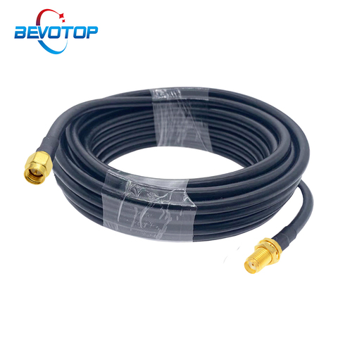 RG58 SMA macho a SMA hembra tuerca mampara WiFi Cable de extensión de antena RG-58 50 Ohm adaptador conector de RF Coaxial Jumper Pigtail ► Foto 1/3