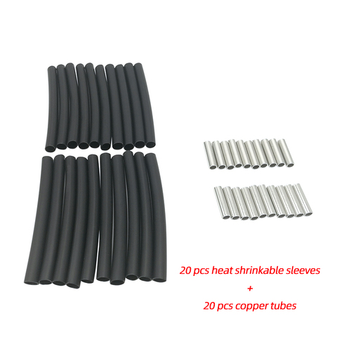20 piezas Kits de conexión de tubo de cobre y el calor mangas retráctiles de fibra de carbono calefacción de piso de alambre Accesorios ► Foto 1/5