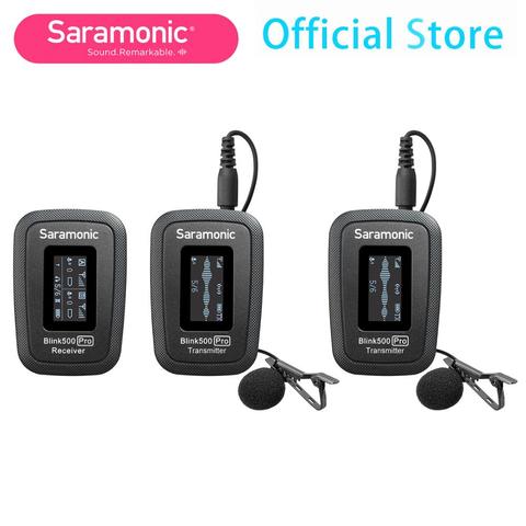 Saramonic-micrófono inalámbrico de doble canal Blink500 Pro ultracomcompact, 2,4 GHz, para DSLR, sin espejo y cámaras de vídeo, teléfonos inteligentes ► Foto 1/6