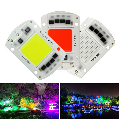 Chip LED COB de colores, Chip IC inteligente de 20W, 30W, 50W, 220V, 240V, foco de proyección LED, luz roja, azul, verde ► Foto 1/6