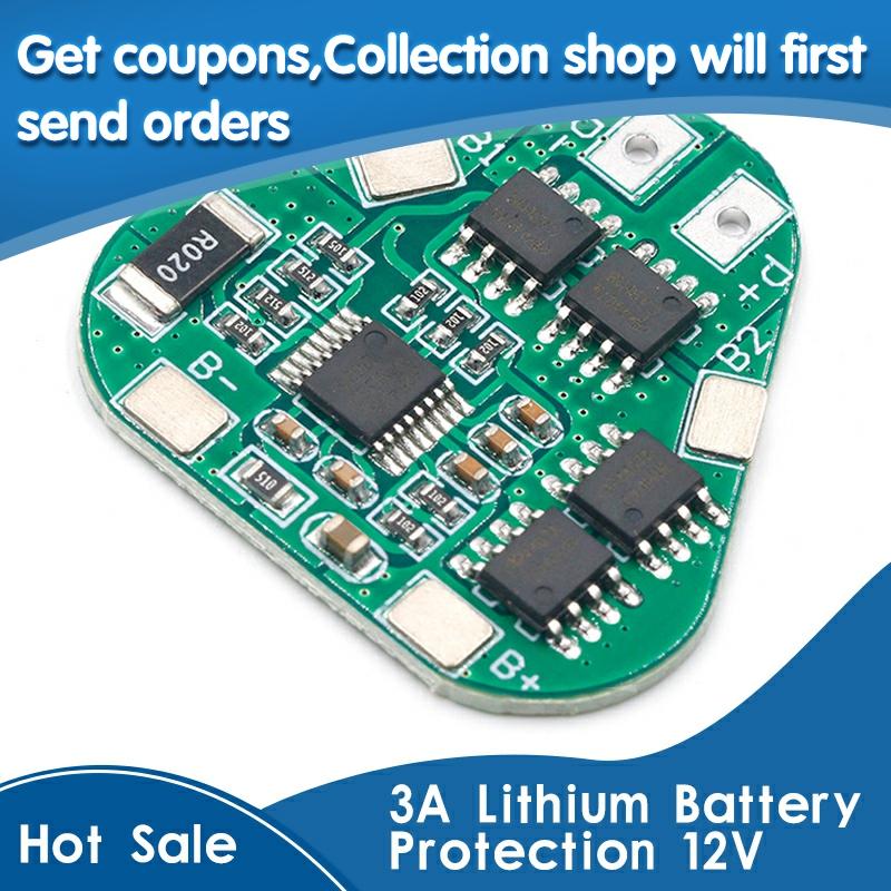 3S 12V 12V 18650 Placa de protección de batería de litio 11,1 V 12,6 V sobrecarga sobre-Descarga proteger 8A 3 Cell Li-Ion BMS PCM PCB ► Foto 1/6