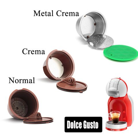 Cápsula de filtro reutilizable para Nescafé Dolce Gusto, cápsula de café de acero inoxidable, cesta de goteo de café Dolci Gusto rellenable de plástico ► Foto 1/6