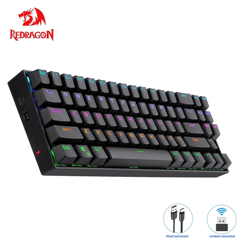 Teclado Mecanico Para Juegos 75% Con Interruptor Rojo, Teclado Con  Retroilum