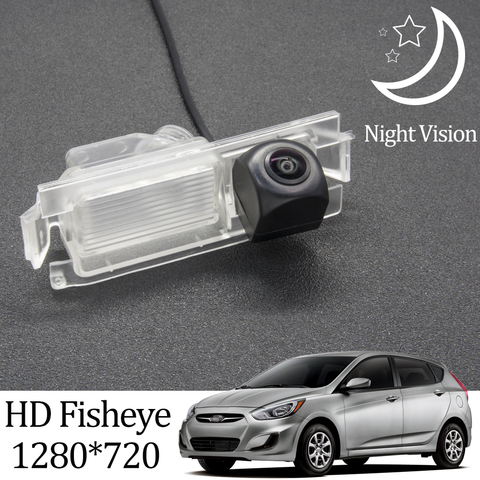 Owtosin-cámara de visión trasera HD 1280x720 ojo de pez para Hyundai Accent/Solaris/Verna (RB) hatchback 2013-2022, accesorios de estacionamiento para coche ► Foto 1/6