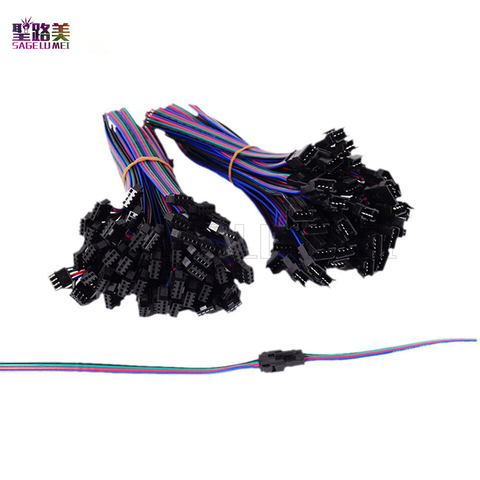 2pin 3pin 4pin 5pin conector led macho/hembra JST SM 2 3 4 5 Pin conector cable para el controlador de la lámpara de la tira del led CCTV ► Foto 1/6