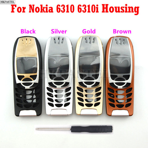 Funda para teléfono móvil Nokia 6310i 6310 5A, carcasa de alta calidad (sin teclado), herramienta gratuita, negro, plateado, marrón dorado ► Foto 1/5
