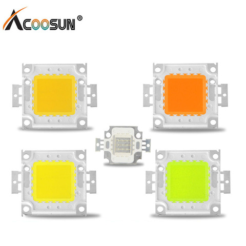 Led Cob Chip 10W 9-12V 20W 30W 50W 100W 30-36V de alta potencia LED integrado de accesorios de iluminación para bricolaje para foco reflector ► Foto 1/6