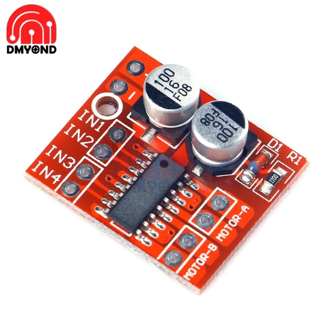 Módulo de placa de transmisión de 3,3 a MX1508 Dual DC V, Motor L298N, paso a paso, velocidad PWM, Mini Placa de Control de velocidad de Motor L298N PWM ► Foto 1/6