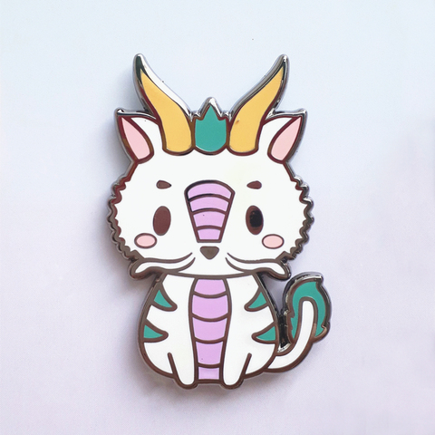 Pin de esmalte duro de Aways Kawaii Bailong, broche de animales de dibujos animados de moda, insignia coleccionable de Fan de películas de Anime, regalo único ► Foto 1/3