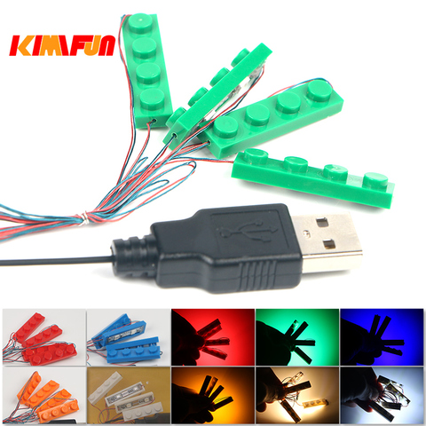 Juego de luces Led 4 en 1, bloques de construcción, lámpara de techo de calle de ciudad, modelo de decoración, casa USB, Juguetes DIY para lego ► Foto 1/6