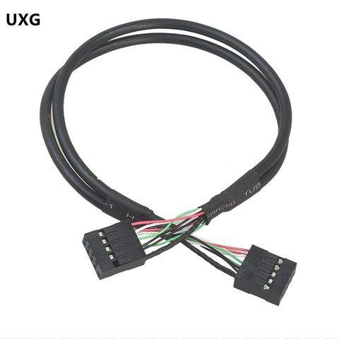 Placa base placa base 9Pin USB 2,0 hembra extensión de macho a hembra Dupont DE DATOS F/F Cable Línea alámbrica 30cm 50cm para PC DIY ► Foto 1/2