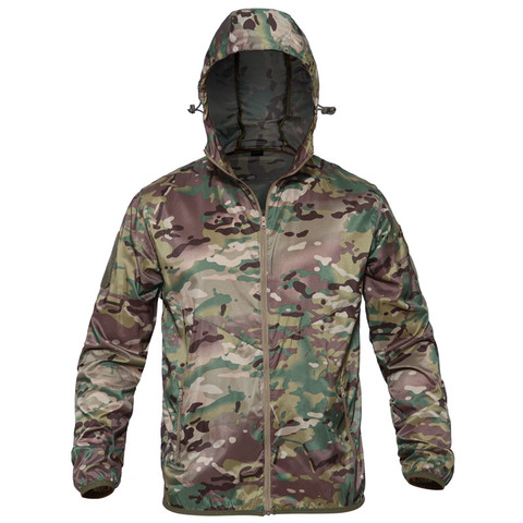 2022 nueva delgada militar del ejército chaquetas de secado rápido chaqueta de verano táctico impermeable chaqueta de piel impermeable de los hombres ► Foto 1/6