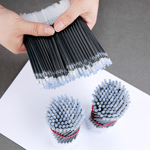 20 piezas bolígrafo de tinta de Gel recambios 0,5mm Negro Azul Rojo tinta plumas neutrales puede cambiar las barras a la Oficina de la escuela papelería regalos ► Foto 1/6