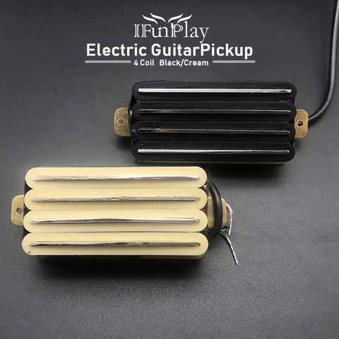 Caliente carril 2-doble hoja guitarra eléctrica de alta potencia tipo de pista cuatro bobina Humbucker camioneta ► Foto 1/6