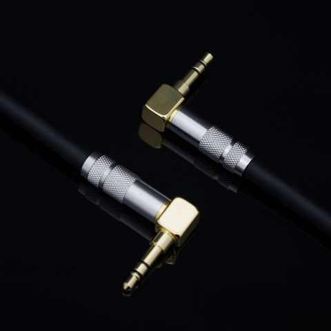 HIFI-Cable de Audio auxiliar de 3,5mm a 3,5mm para auriculares, Cable de Audio macho a macho de 3,5mm para grabación de coche con carcasa de fibra de carbono ► Foto 1/6