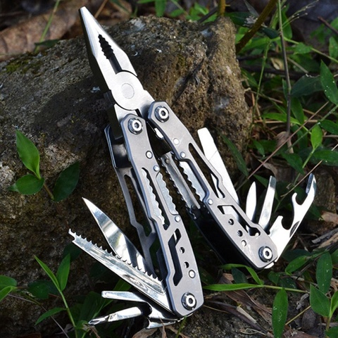 Alicates multifunción de acero inoxidable para cuchillo de bolsillo, minialicates plegables portátiles, T4025 ► Foto 1/6