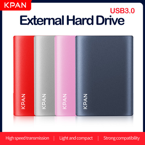 KPAN-disco duro HDD portátil, 250GB, 500GB, 750GB, 1TB, 2TB, USB3.0, 2,5