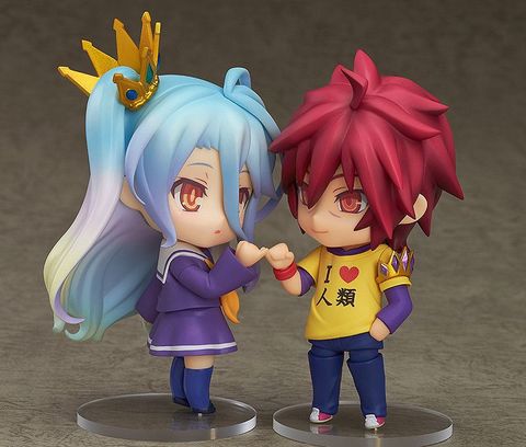 Anime vida No juego Nendoroid Sora 652 & Shiro 653 PVC figura de acción de colección modelo juguetes 10cm ► Foto 1/6