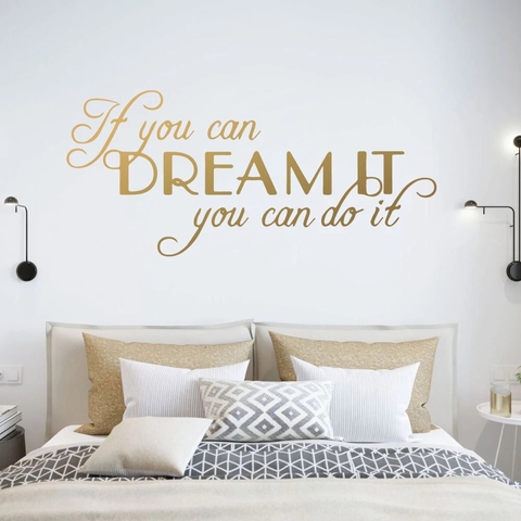 Calcomanías de vinilo inspiradoras para decoración de pared con frase artística, calcomanías de decoración de dormitorio, Mural con frases, papel tapiz ► Foto 1/6