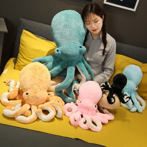 Pulpo de peluche de tamaño grande para niños, almohada realista de pulpo de 30-90cm ► Foto 1/6