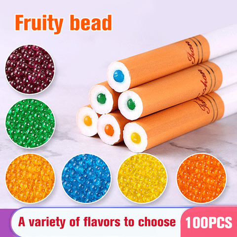 Bolas de sabores de frutas para cigarrillo, accesorios para fumar, regalo de tabaco, 100 Uds. ► Foto 1/6