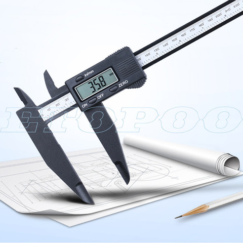 150mm 200mm 300mm 0,1mm Digital electrónica Vernier larga calibrador digital plástico micromete DIY herramientas de medición ► Foto 1/6