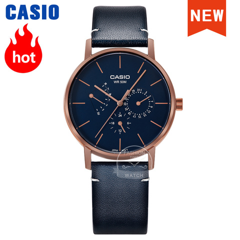 Casio reloj de pulsera de hombre de tres ojos de moda negro de iones en banda de cuarzo 50m resistente al agua reloj masculino MTPE320 ► Foto 1/5