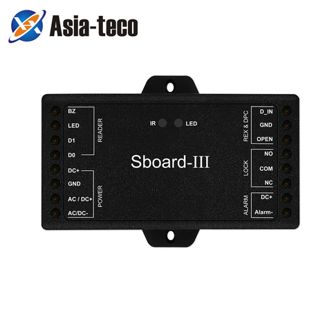 Panel de control de acceso de una sola Puerta, minicontrolador de tamaño de 12-28V CA/CC Sboard III, con entrada de 26 ~ 44 56 58 64 bits ► Foto 1/6