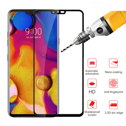 Protector de pantalla de vidrio templado para LG, Protector de pantalla de vidrio templado para LG G6 G7 Thinq, película protectora completa para LG V40 V30 V20 V 30 40 20 Glas ► Foto 1/6