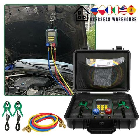 Colector de aire acondicionado Digital para coche DY517A R134a, herramientas de reparación de refrigeración, comprobador de presión de vacío ► Foto 1/6