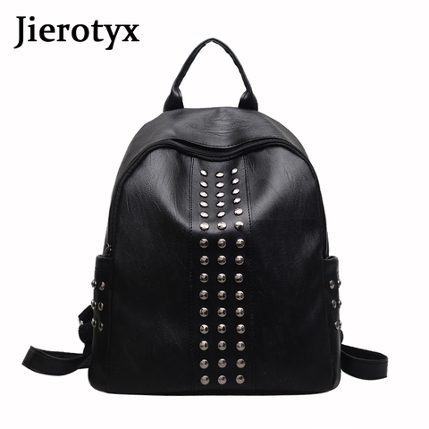 JIEROTYX-Mini mochila con remaches para adolescentes, bolso de cuero Pu, mochila de lujo, 2022 ► Foto 1/6