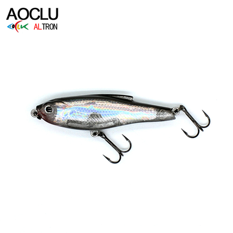 AOCLU wobbler calidad estupenda 8 colores 48mm cebo duro Minnow lápiz Popper pesca palo señala el agua salada fresca 12 # VMC ganchos ► Foto 1/6