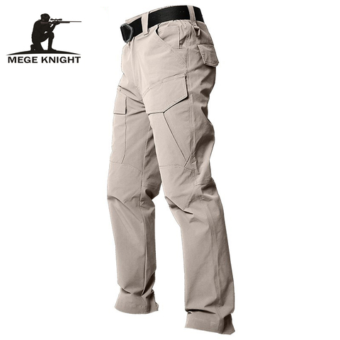 MEGE-Pantalones tácticos de calidad de marca para hombre, Pantalón Cargo militar, transpirable, de secado rápido, de combate, informal, ligero, para verano ► Foto 1/6