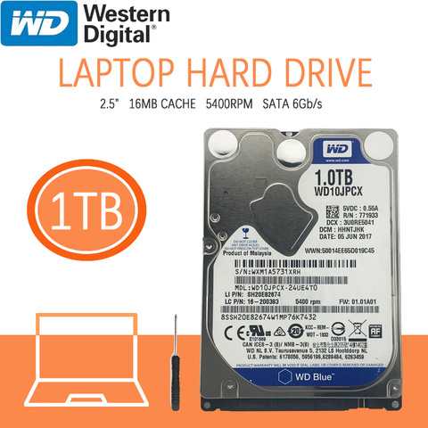 WD Blue-disco duro de 1TB para ordenador portátil, 5400 RPM, 2,5 pulgadas, HDD interno HD, SATA III, 16M, caché de 7mm, para videojuegos en casa, PS4 ► Foto 1/6