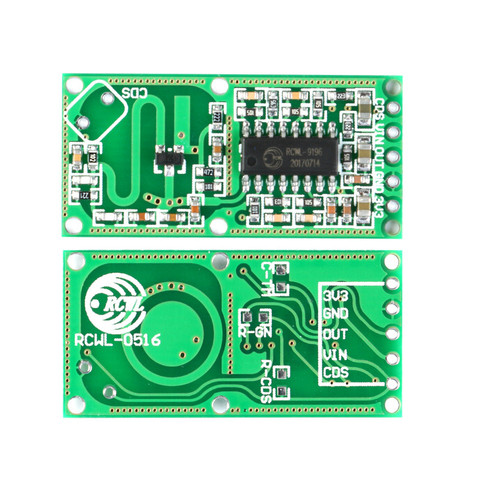 RCWL-0516 Módulo de Sensor de Radar de microondas humanos detección de movimiento interruptor módulo inteligente sensores RCWL0516 RCWL 0516 ► Foto 1/6