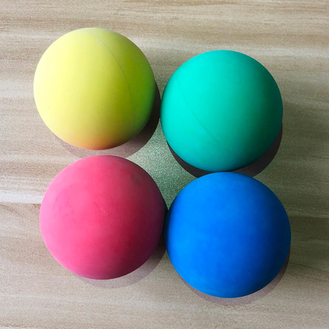 12 unids/lote 5,5 cm goma de alta rebotando pelota de Squash de baja velocidad de la pelota y formación práctica Color al azar ► Foto 1/6