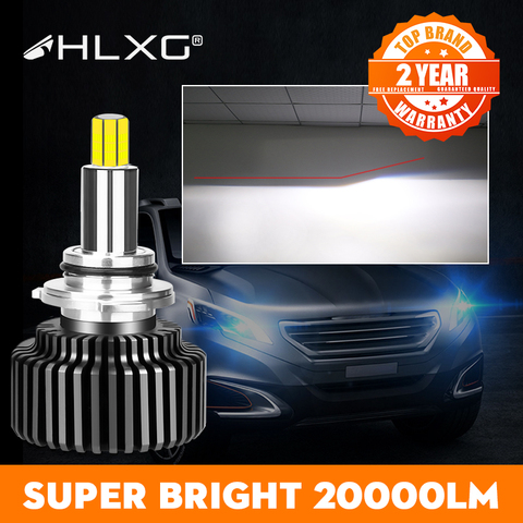 360 H4 H11 LED 9012 HIR2 H7 H1 H8 HB3 9005 HB4 9006 Led de la linterna del coche 20000LM 6000K niebla lámpara 12V luces led para auto nebbia hlxg ► Foto 1/6