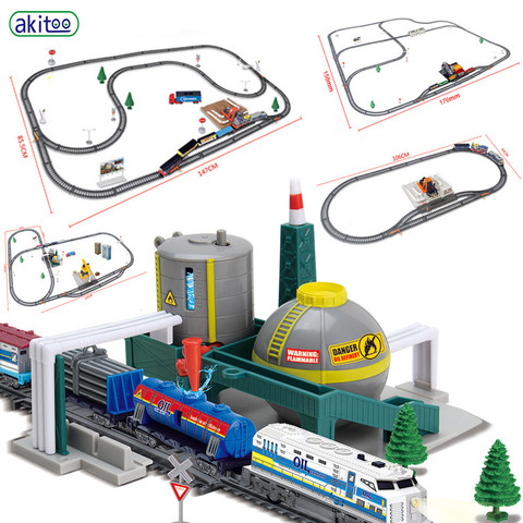 Akitoo-riel de ingeniería eléctrica de simulación, grúa de refinería, cargador de coche, estación de ferrocarril, juguete multi-escenario, n. ° 1005 ► Foto 1/6